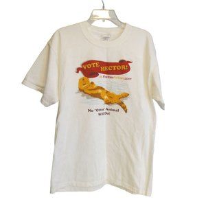 Frontier Airlines Vote Hector Otter Men's L T-shirt Advertising Gildan Cotton